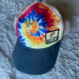 Tie-Dye and Black Cap